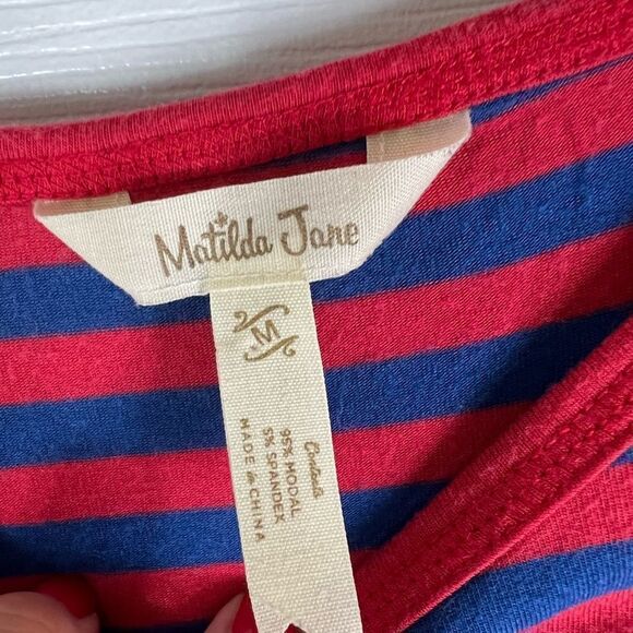 Matilda Jane Womens Colorblock Striped Blouse Size M - Picture 3 of 3
